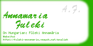 annamaria fuleki business card