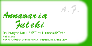 annamaria fuleki business card